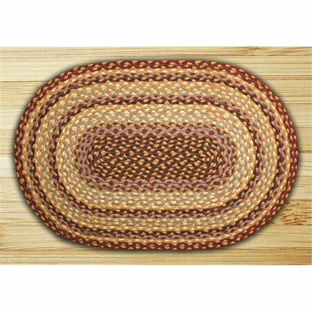 CAPITOL EARTH RUGS Burgundy-Gray-Creme Oval Rug 02-357